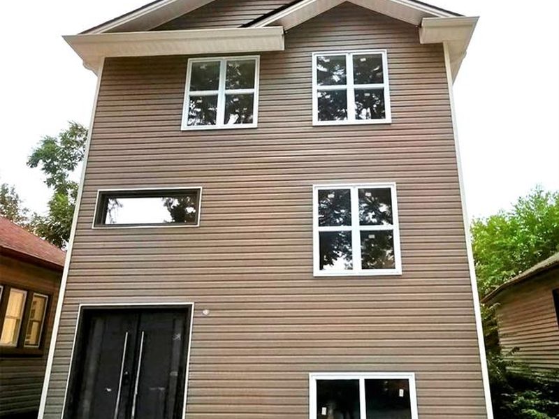 Front exterior of the newly built building at 411 Clinton Street